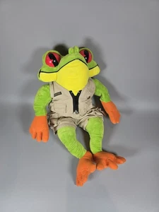 RARE Build-A-Bear Exclusive CHA-CHA TREE FROG (Rainforest Cafe) Red Eyes RIBBIT - Picture 1 of 8