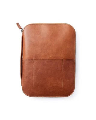 This Is Ground Brown Leather Zip Around Organizer 11.5”x8” - Image 1 of 4