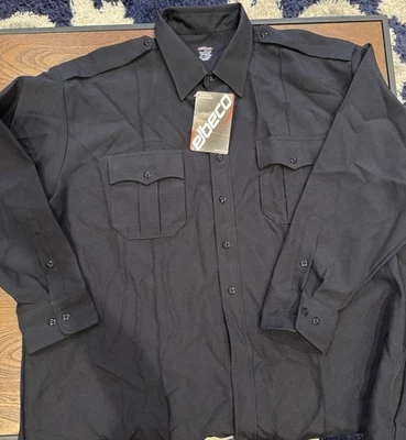 Camisa manga larga Elbeco TexTrop2 estilo Z314N azul marino oscuro 20-36/37 nueva con etiquetas Foto 1 de 4