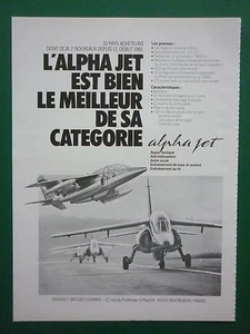 11/1981 PUB DASSAULT BREGUET DORNIER ALPHA JET PATROUILLE DE FRANCE ARMEE AIR AD - Imagen 1 de 1