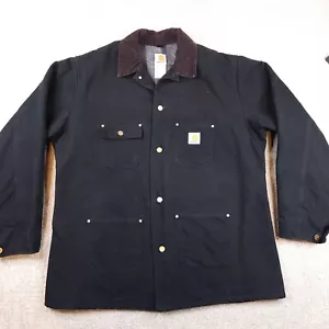 Carhartt Mens Black USA Blanket Lined Full Chore Coat (CO1 BLK) 48 Tall WOW - Picture 1 of 14