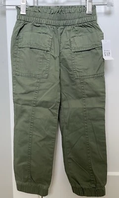 NWT GAP TODDLER GIRL GREEN CARGO JOGGER PANTS - SZ 4T - Image 1 of 3
