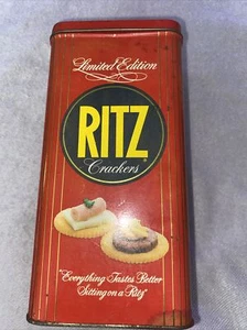 Vintage 1986 Limited Edition Nabisco Ritz Cracker Tin 16oz Empty Collectible Tin - Picture 1 of 8