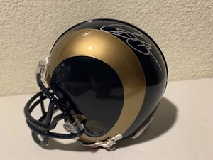 Isaac Bruce Signed Rams Mini Helmet PSA/DNA - Picture 1 of 4