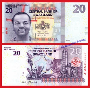 SWAZILAND 20 Emalangeni 2010 (2011) AA Pick 37a SC / UNC - Foto 1 di 1