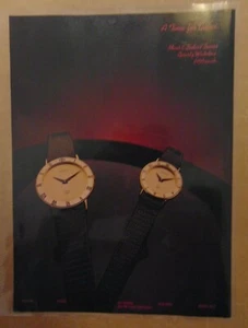 Vintage 1980's GUCCI QUARTZ WATCH Wristwatch Original Magazine Print Advertising - Picture 1 of 1