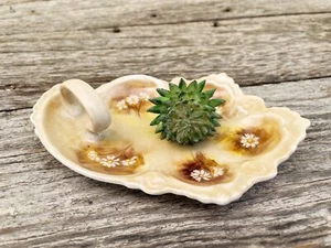 Vintage Handpainted Porcelain Lemon finger Dish, Daisy Flower - Picture 1 of 6
