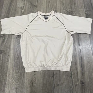 Footjoy Hombre Golf Cortavientos Chaqueta Camisa Talla Grande Manga Corta Beige - Imagen 1 de 7