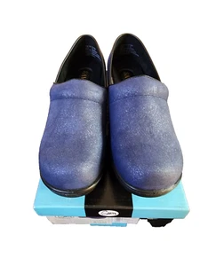 Savvy Nursing Shoes Clogs Women's Size 10 Navy Sparkle Brandy Slip on New in Box - Picture 1 of 5
