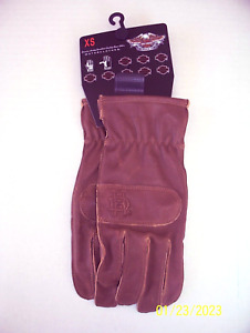 Harley-Davidson® Women's Work-Wear Inspired Goat Skin Gloves,Tan 98355-17VW "XS"