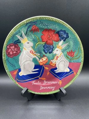 Anthropologie Emily Maude 12 Days Of Christmas 2022 Dessert Plate #12 New In Box