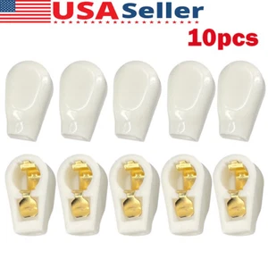 10PCS Gold Plated 1/4" 6.4mm Tube Anode Cap 6P12P EL504 EL519 EF37 6F8G Tube US - Picture 1 of 9