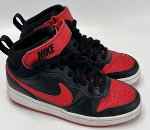 Nike Court Borough Mid 2 High Top Sneakers CD7782-003 Red Black Toddler Size 3.5 - Picture 1 of 8