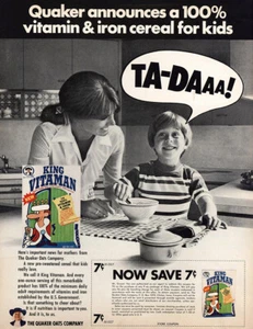 1970 King Vitaman Cereal: Ta Daaa Vintage Print Ad - Picture 1 of 1