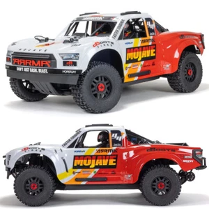 ARRMA ARA4404T1 1/8 MOJAVE 4X4 4S BLX Desert Truck RTR White/Orange - Picture 1 of 12
