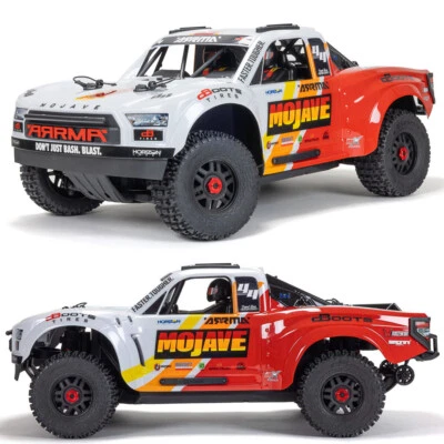 ARRMA ARA4404T1 1/8 MOJAVE 4X4 4S BLX Desert Truck RTR White/Orange - Image 1 of 4
