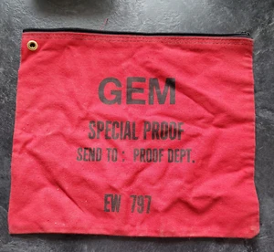 VTG GEM SAVINGS AND LOAN DAYTON,OHIO (SPECIAL PROOF) Canvas Cloth Money Bank Bag - Picture 1 of 3
