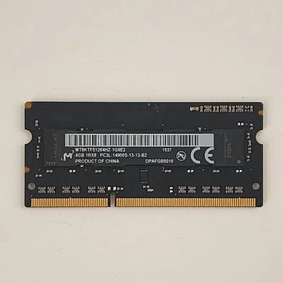 Apple OEM Micron 4GB DDR3L PC3L-14900S SODIMM RAM Laptop - MT8KTF51264HZ-1G9E2 Foto 1 de 2