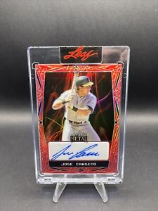 2023 Leaf Metal Website Exclusive Red Auto Jose Canseco 1/1