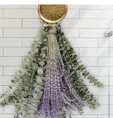 BEERFINGO Dried Eucalyptus & Lavender Flower Bundles for Shower & Home Decor
