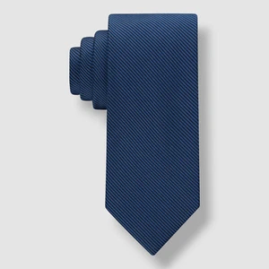 Calvin Klein Men's Blue Striped Solid Classic Silk Tie 56 x 3 - Picture 1 of 1