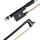 10pcs Strong Professional black Carbon fiber violin bow 1/4- 4/4, round Stick