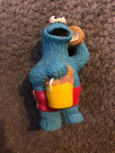 Figura vintage de los Applause Sesame Street Muppets - monstruo galletas con cubo de cáscaras - Imagen 1 de 5
