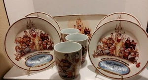 8 PCS Lot Disney Snow White & Seven Dwarfs 75th Anni. Serving Tray, Mugs, Plates - Picture 1 of 9