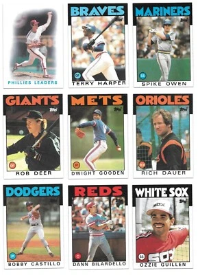 1986 Topps Baseball Trading Cards / You Choose #s 251 - 500 / mb45 - Image 1 of 4