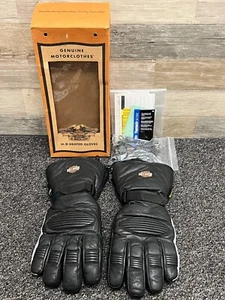 Harley Davidson Leather Heated Gloves Made w/ Kevlar Size XL Black w/ Cables - Picture 1 of 13