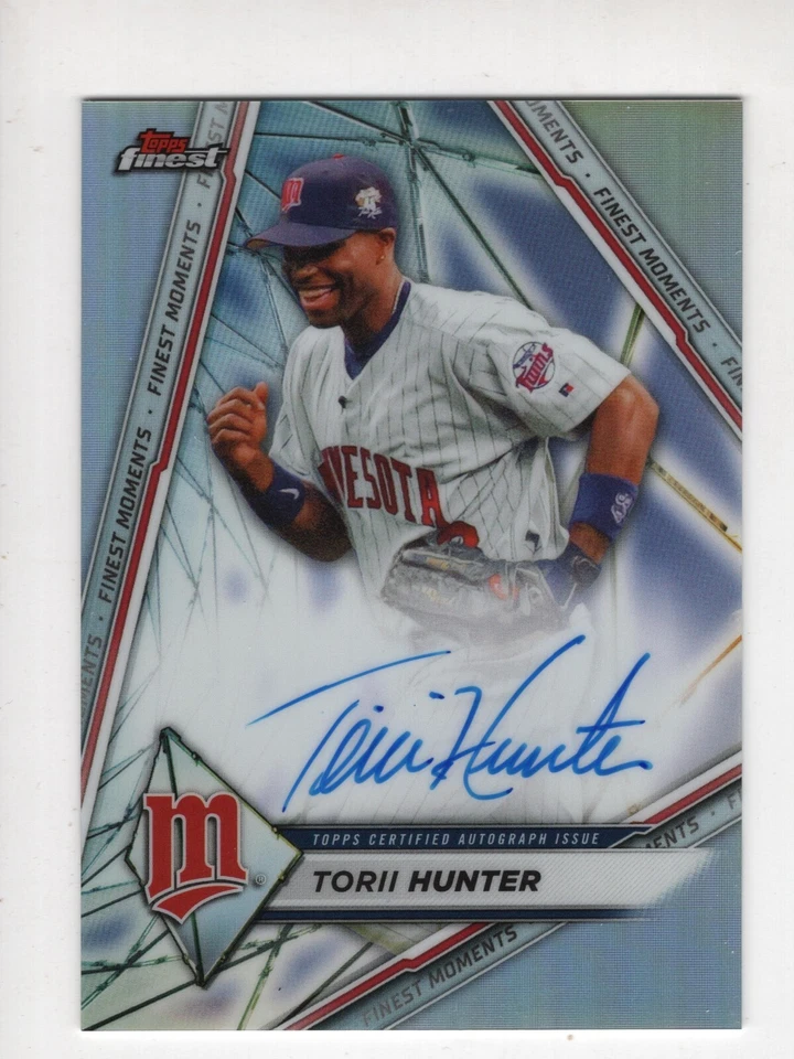 2022 Topps Finest Baseball Torii Hunter Finest Moments Autograph Refractor - Image 1 of 2