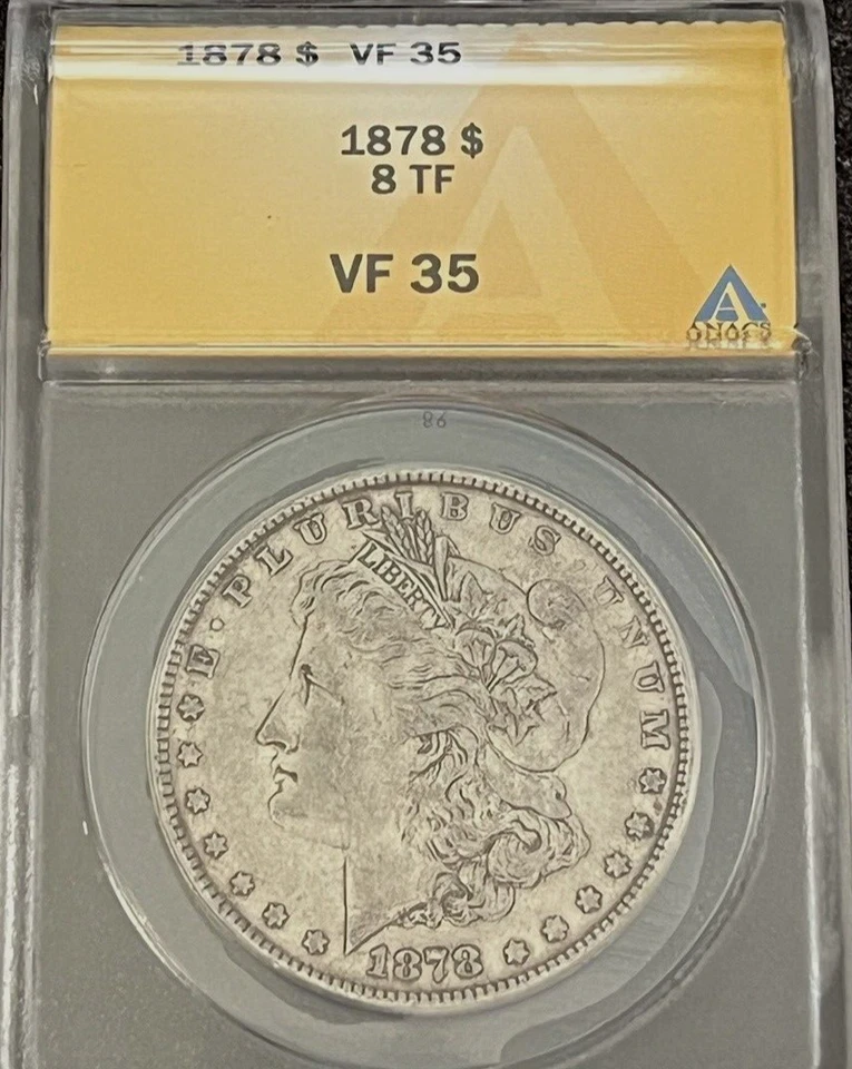 1878 P Morgan Silver Dollar ANACS VF-35 8TF - Image 1 of 4