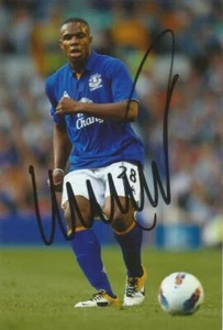 EVERTON: VICTOR ANICHEBE SIGNED 6x4 ACTION PHOTO+COA - Picture 1 of 1