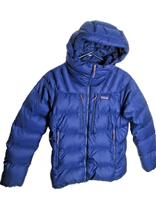 Patagonia Azul Marino Fitz Roy Plumón de Ganso Parka Chaqueta con Capucha Talla S Mujer Sudadera con Capucha - Imagen 1 de 18