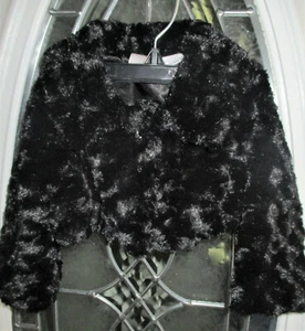 Koala Baby Crop Jacket Black Faux Fur Infant Girls 9 Months NWT - Picture 1 of 4
