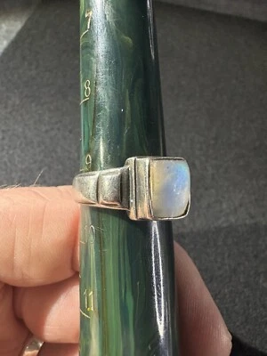 Anillo Nicky Butler Vintage Piedra Lunar Plata Esterlina - Talla 9.25 Hecho en India 8.48g Foto 1 de 4