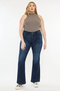 Kancan Full Size Mid Rise Flare Jeans - Picture 1 of 14