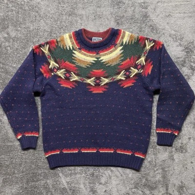 Vintage Woolrich Sweater Mens XL Blue Geometric Aztec Southwestern 100% Wool - Image 1 of 4