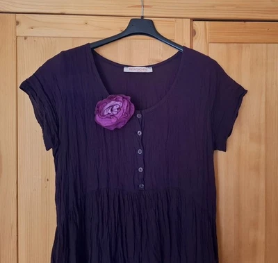 Cocon Commerz Privatsachen Kleid  "NÄHCAFE" Gr. 2 42 44 L XL Lila - Bild 1 von 4