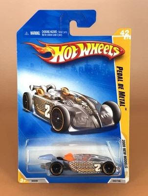 Hot Wheels 2009 Nuevos Modelos PEDAL DE METAL Gris con ruedas negras de 5 puntos (42/42) Foto 1 de 3