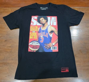 Mitchell & Ness SLAM Allen Iverson Tee Shirt Large Black Soul On Ice NBA Retro - Bild 1 von 3