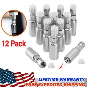 12 Pack 1/4" Hydraulic Hose End Fittings: 1/4" I.D. Hose x 1/4" JIC 37 ° Female - Picture 1 of 10