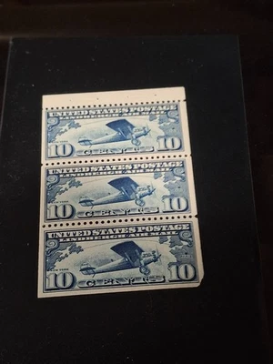 US Scott # C10a Pane of 3 - Image 1 of 2