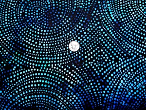 Moda   BATIKS #60016" BLUE & TURQUOISE DOTS  " BTY - Picture 1 of 1