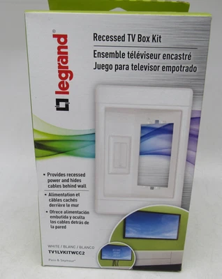 NEW Legrand Pass & Seymour 1 Gang Recessed TV Media Box w Low Voltage Brackets