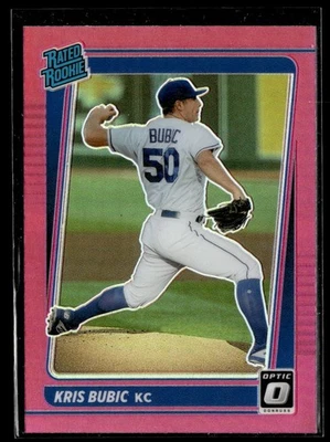 2021 Panini Donruss Optic Baseball Rated Rookie Pink #71 Kris Bubic - Image 1 of 2