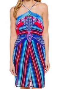 Gottex Swimsuit Cover Up Neo Tribe Collection High Neck Dress PS Petite Small - Picture 1 of 12
