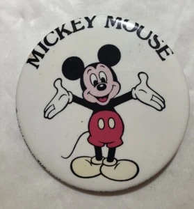 Vintage 80er Jahre Mickey Mouse Button Pin (B) - Bild 1 von 3