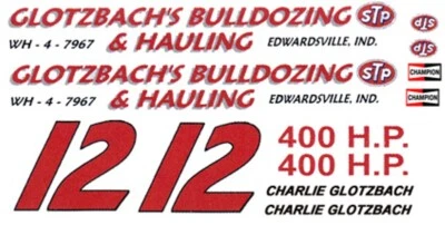 #12 Charlie Glotzbach 1964 Chevrolet Biscayne escala 1/64 HO calcomanías de auto ranura Foto 1 de 2