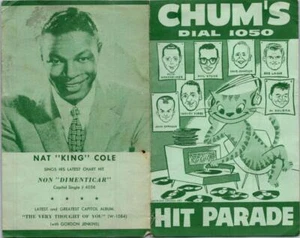 CHUM CHARTS: HIT PARADE 24 DE NOVIEMBRE 1958 MUY RARO REF: VIET241158 - Imagen 1 de 2